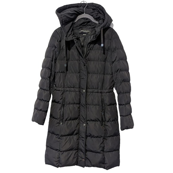 Marc New York Jackets & Blazers - Marc New York Black Puffer Quilted Coat Zipper Hooded Jacket Parka